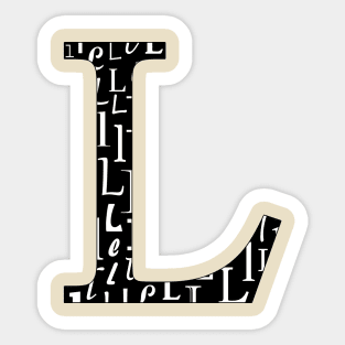 L Filled - Typography Sticker